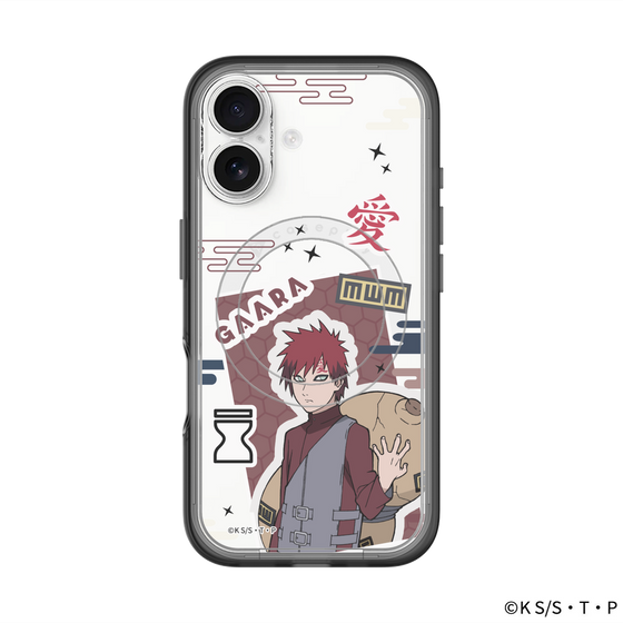 スリムプロテクションプレミアムケース with MagSafe［ NARUTO-ナルト- 疾風伝 - ステッカー - 我愛羅 ］
