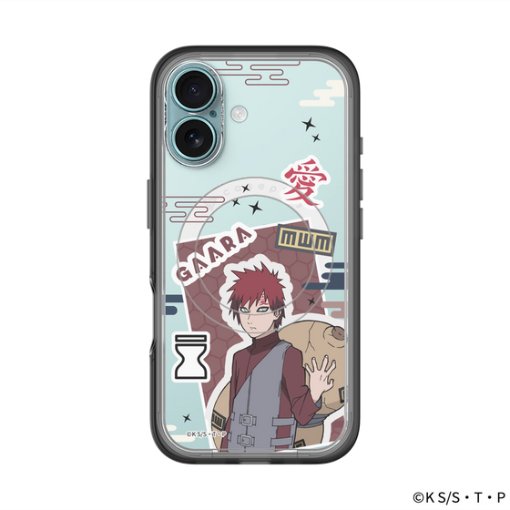 スリムプロテクションプレミアムケース with MagSafe［ NARUTO -ナルト- 疾風伝 - ステッカー - 我愛羅 ］