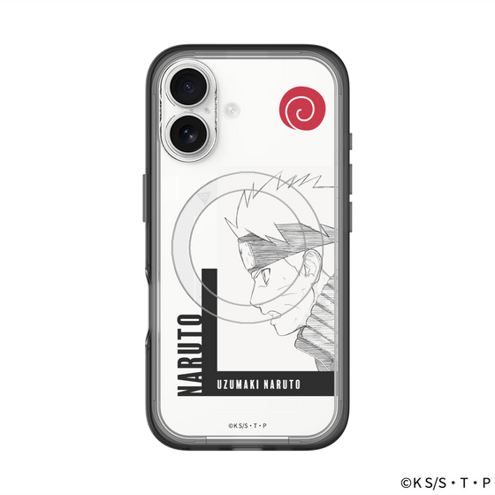 スリムプロテクションプレミアムケース with MagSafe［ NARUTO-ナルト- 疾風伝 - うずまきナルト - 線画 ］