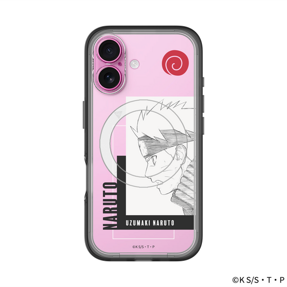 スリムプロテクションプレミアムケース with MagSafe［ NARUTO -ナルト- 疾風伝 - うずまきナルト - 線画 ］