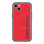 スリムプロテクションプレミアムケース with MagSafe［ SUPER PRIVATE - ロゴ - Red&Black ］
