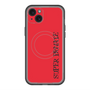 スリムプロテクションプレミアムケース with MagSafe［ SUPER PRIVATE - ロゴ - Red&Black ］