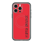 スリムプロテクションプレミアムケース with MagSafe［ SUPER PRIVATE - ロゴ - Red&Black ］
