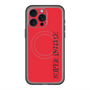スリムプロテクションプレミアムケース with MagSafe［ SUPER PRIVATE - ロゴ - Red&Black ］