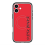 スリムプロテクションプレミアムケース with MagSafe［ SUPER PRIVATE - ロゴ - Red&Black ］
