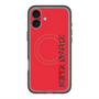 スリムプロテクションプレミアムケース with MagSafe［ SUPER PRIVATE - ロゴ - Red&Black ］