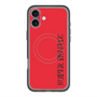 スリムプロテクションプレミアムケース with MagSafe［ SUPER PRIVATE - ロゴ - Red&Black ］