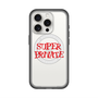 スリムプロテクションプレミアムケース with MagSafe［ SUPER PRIVATE - ロゴ - Metal ］