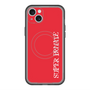 スリムプロテクションプレミアムケース with MagSafe［ SUPER PRIVATE - ロゴ - Red ］