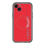 スリムプロテクションプレミアムケース with MagSafe［ SUPER PRIVATE - ロゴ - Red ］