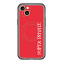 スリムプロテクションプレミアムケース with MagSafe［ SUPER PRIVATE - ロゴ - Red ］