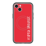 スリムプロテクションプレミアムケース with MagSafe［ SUPER PRIVATE - ロゴ - Red ］
