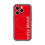 スリムプロテクションプレミアムケース with MagSafe［ SUPER PRIVATE - ロゴ - Red ］