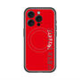 スリムプロテクションプレミアムケース with MagSafe［ SUPER PRIVATE - ロゴ - Red ］