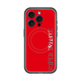 スリムプロテクションプレミアムケース with MagSafe［ SUPER PRIVATE - ロゴ - Red ］