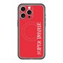 スリムプロテクションプレミアムケース with MagSafe［ SUPER PRIVATE - ロゴ - Red ］