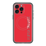 スリムプロテクションプレミアムケース with MagSafe［ SUPER PRIVATE - ロゴ - Red ］