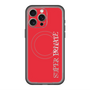 スリムプロテクションプレミアムケース with MagSafe［ SUPER PRIVATE - ロゴ - Red ］