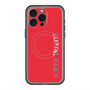 スリムプロテクションプレミアムケース with MagSafe［ SUPER PRIVATE - ロゴ - Red ］