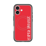 スリムプロテクションプレミアムケース with MagSafe［ SUPER PRIVATE - ロゴ - Red ］