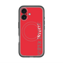 スリムプロテクションプレミアムケース with MagSafe［ SUPER PRIVATE - ロゴ - Red ］