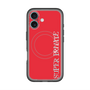 スリムプロテクションプレミアムケース with MagSafe［ SUPER PRIVATE - ロゴ - Red ］