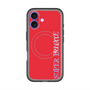 スリムプロテクションプレミアムケース with MagSafe［ SUPER PRIVATE - ロゴ - Red ］