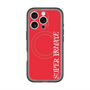 スリムプロテクションプレミアムケース with MagSafe［ SUPER PRIVATE - ロゴ - Red ］