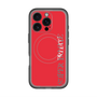 スリムプロテクションプレミアムケース with MagSafe［ SUPER PRIVATE - ロゴ - Red ］