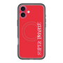 スリムプロテクションプレミアムケース with MagSafe［ SUPER PRIVATE - ロゴ - Red ］