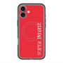 スリムプロテクションプレミアムケース with MagSafe［ SUPER PRIVATE - ロゴ - Red ］