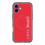 スリムプロテクションプレミアムケース with MagSafe［ SUPER PRIVATE - ロゴ - Red ］