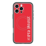 スリムプロテクションプレミアムケース with MagSafe［ SUPER PRIVATE - ロゴ - Red ］