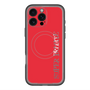スリムプロテクションプレミアムケース with MagSafe［ SUPER PRIVATE - ロゴ - Red ］