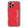 スリムプロテクションプレミアムケース with MagSafe［ SUPER PRIVATE - ロゴ - Red ］