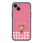 スリムプロテクションプレミアムケース with MagSafe［ ちびまる子ちゃん - ピンクチェック ］