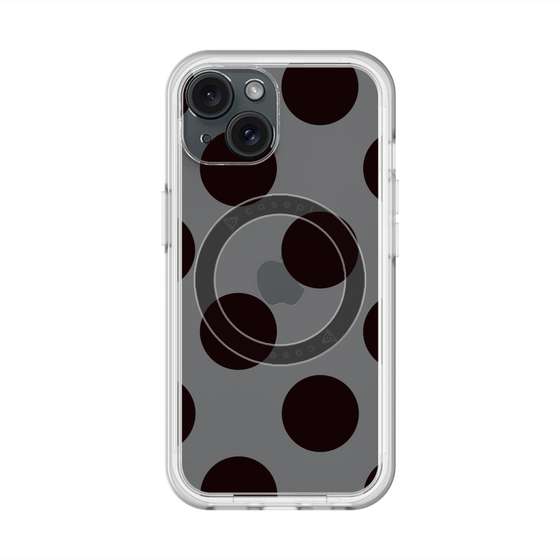 スリムプロテクションプレミアムケース with MagSafe［ シンプルドット - Black ］