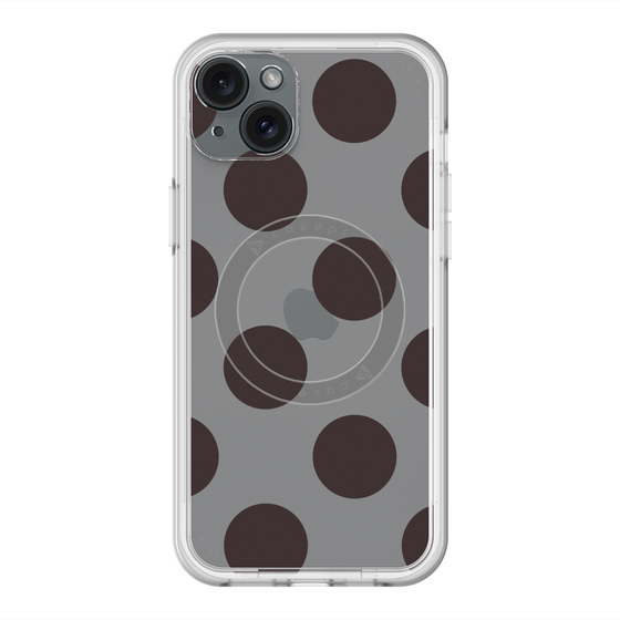 スリムプロテクションプレミアムケース with MagSafe［ シンプルドット - Black ］