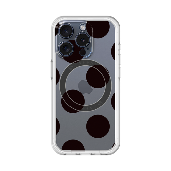 スリムプロテクションプレミアムケース with MagSafe［ シンプルドット - Black ］