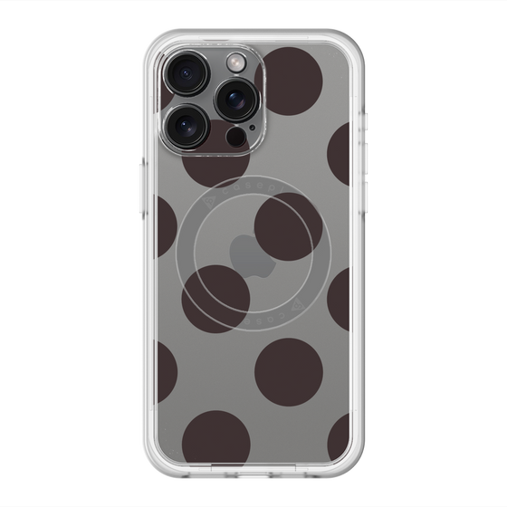 スリムプロテクションプレミアムケース with MagSafe［ シンプルドット - Black ］