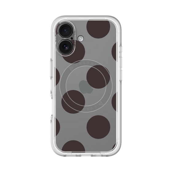 スリムプロテクションプレミアムケース with MagSafe［ シンプルドット - Black ］