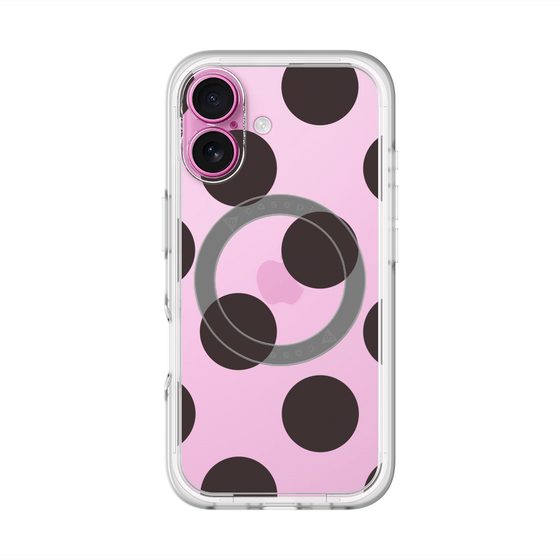 スリムプロテクションプレミアムケース with MagSafe［ シンプルドット - Black ］