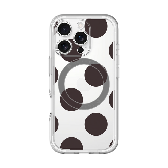 スリムプロテクションプレミアムケース with MagSafe［ シンプルドット - Black ］