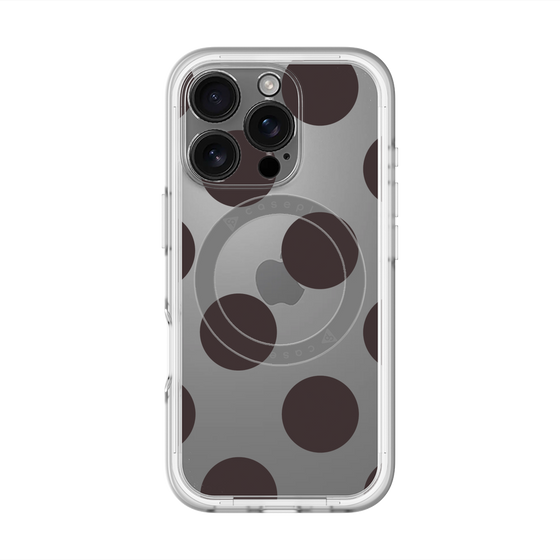 スリムプロテクションプレミアムケース with MagSafe［ シンプルドット - Black ］