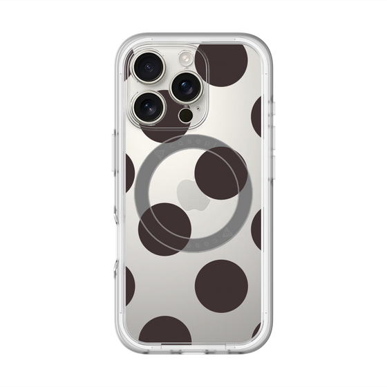 スリムプロテクションプレミアムケース with MagSafe［ シンプルドット - Black ］