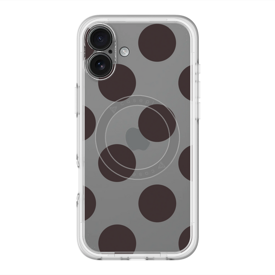 スリムプロテクションプレミアムケース with MagSafe［ シンプルドット - Black ］