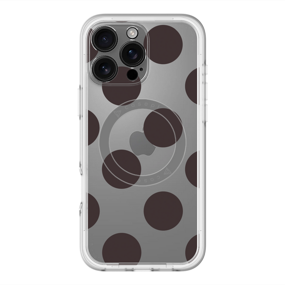 スリムプロテクションプレミアムケース with MagSafe［ シンプルドット - Black ］