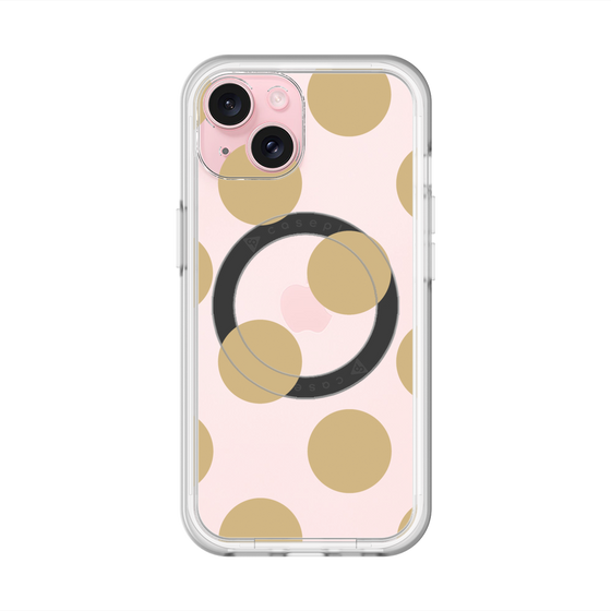 スリムプロテクションプレミアムケース with MagSafe［ シンプルドット - Beige ］
