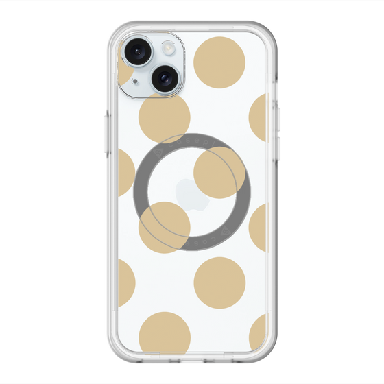 スリムプロテクションプレミアムケース with MagSafe［ シンプルドット - Beige ］