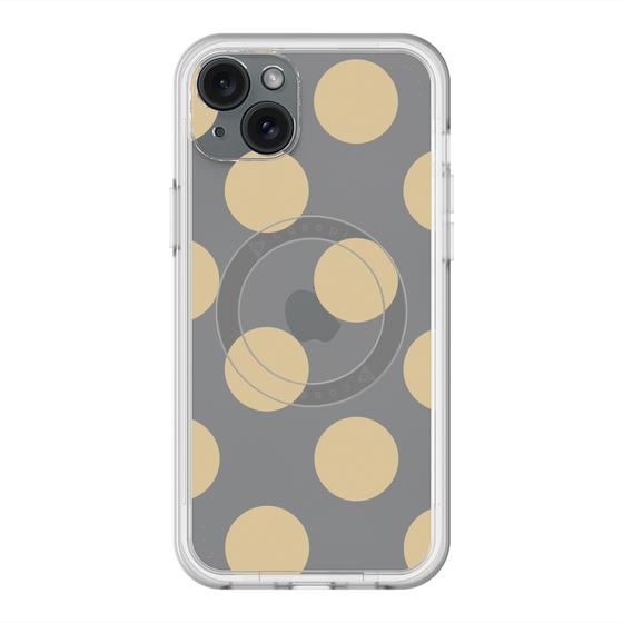 スリムプロテクションプレミアムケース with MagSafe［ シンプルドット - Beige ］